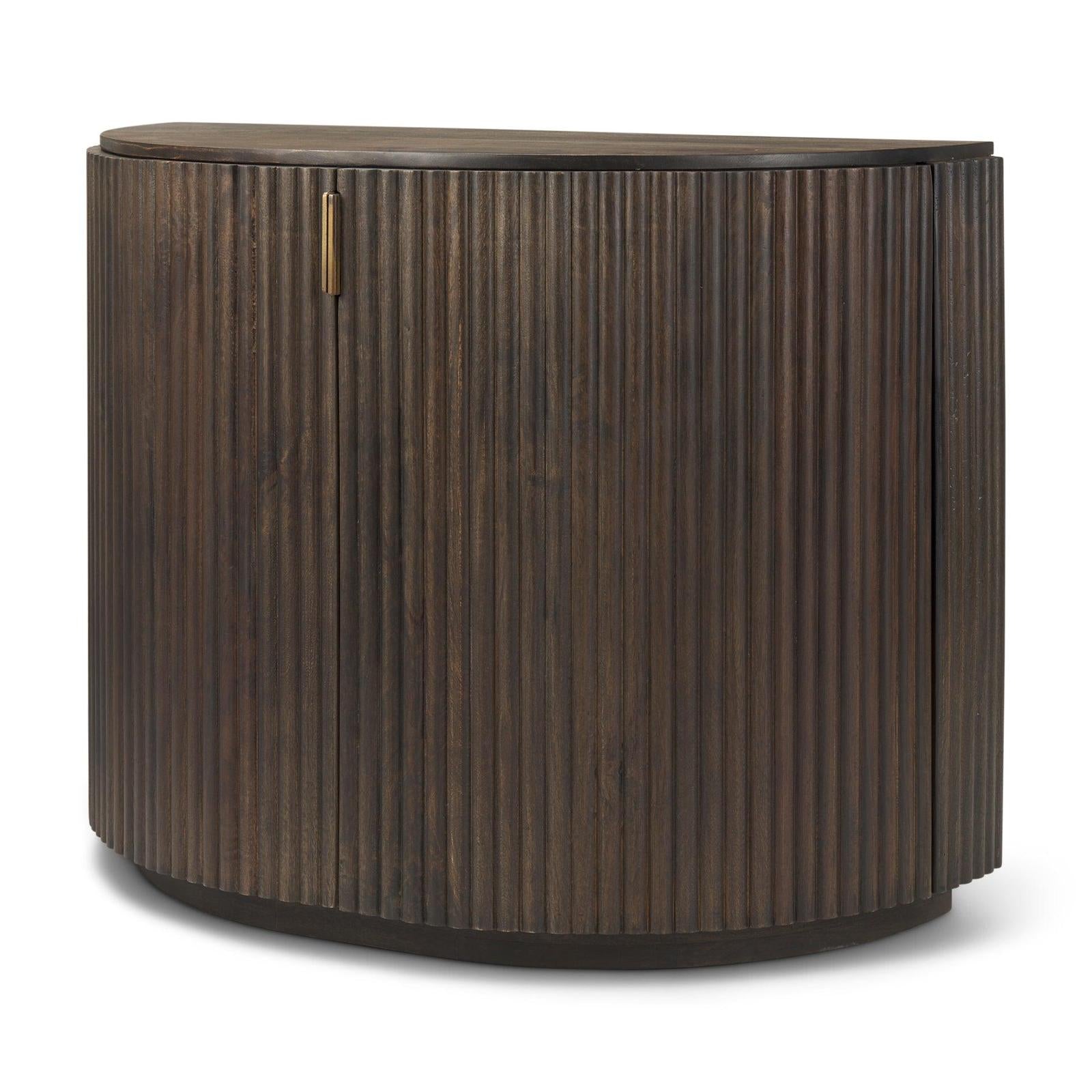Mercana Terra Fluted 2-Door Wood Accent Cabinet
