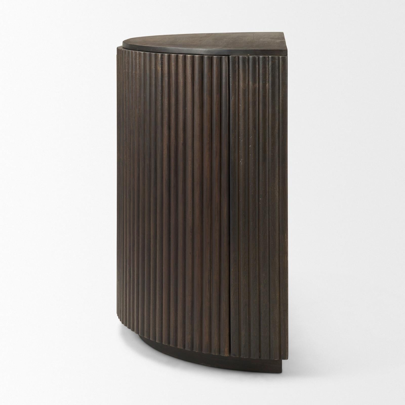 Mercana Terra Fluted 2-Door Wood Accent Cabinet