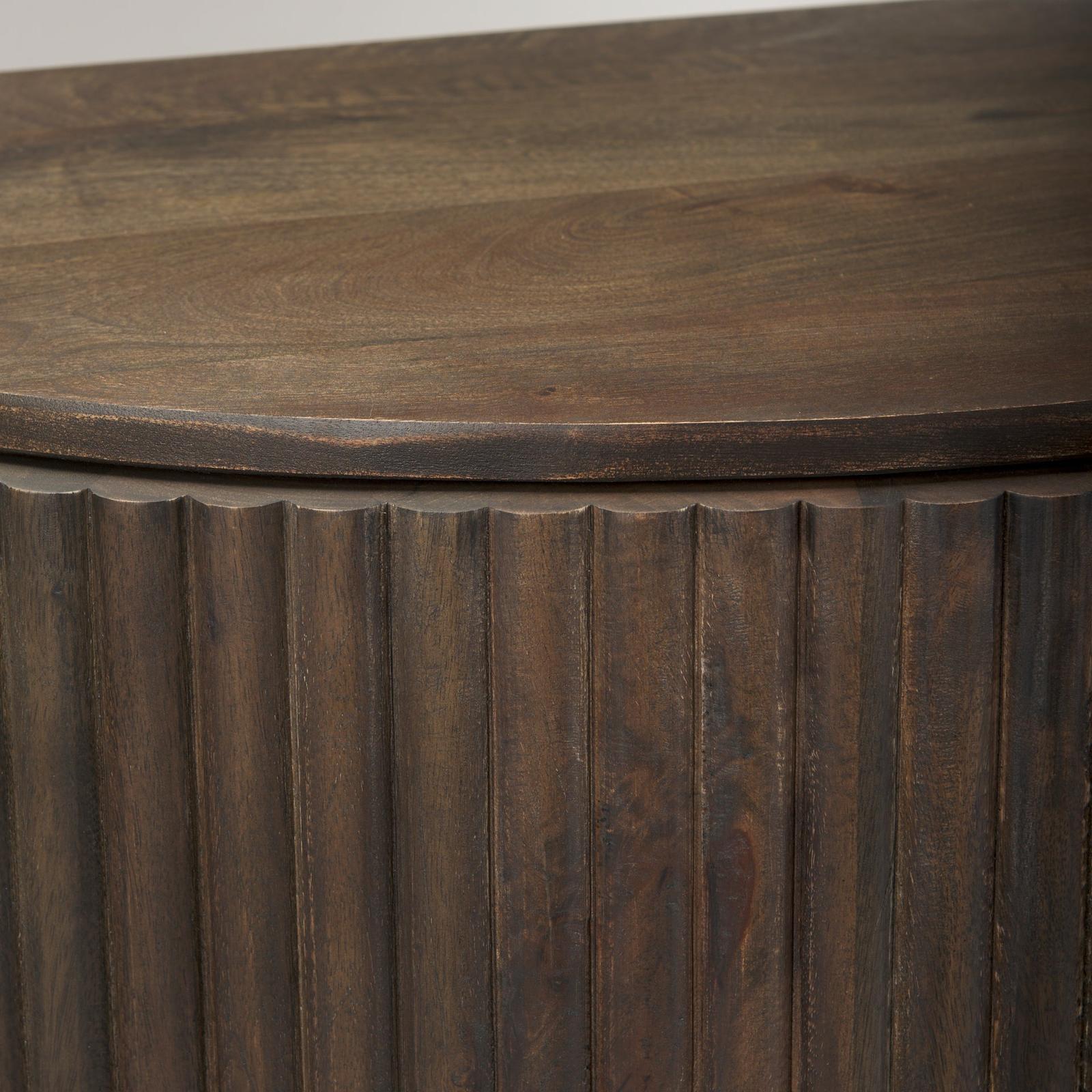 Mercana Terra Fluted 2-Door Wood Accent Cabinet