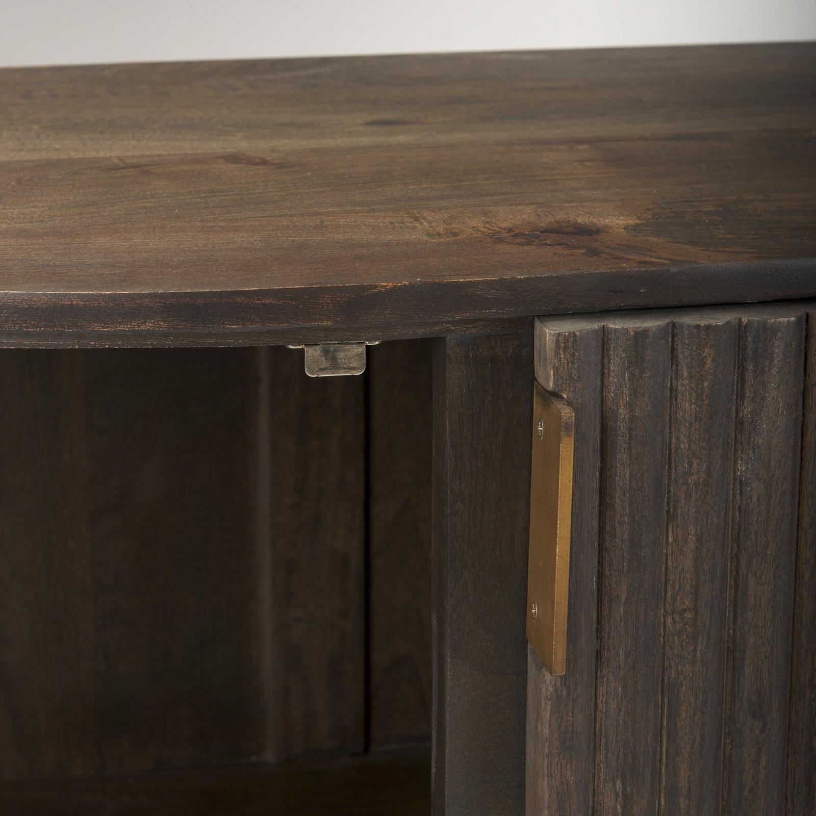 Mercana Terra Fluted 2-Door Wood Accent Cabinet