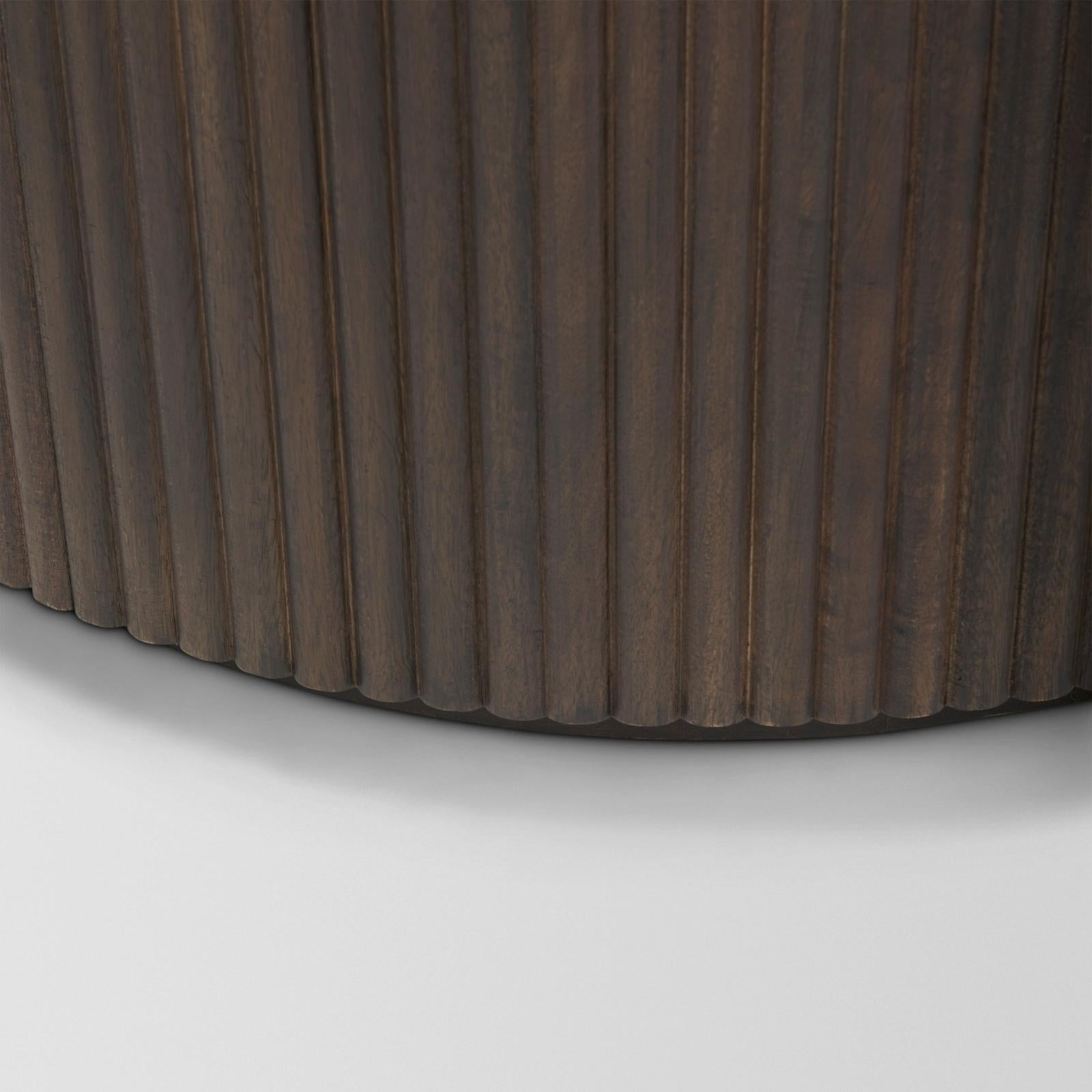 Mercana Terra Fluted 2-Door Wood Accent Cabinet