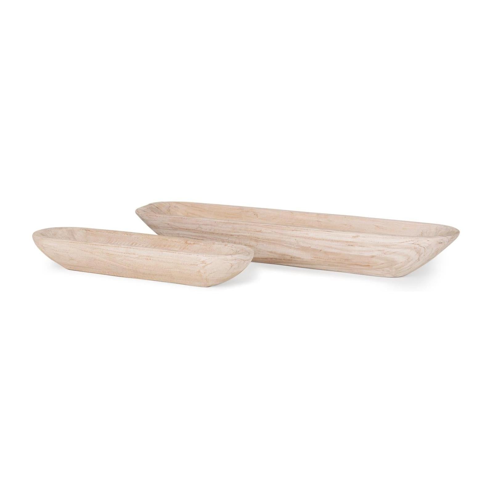 Mercana Athena Extra Large Reclaimed Wood Trays - Set of 2