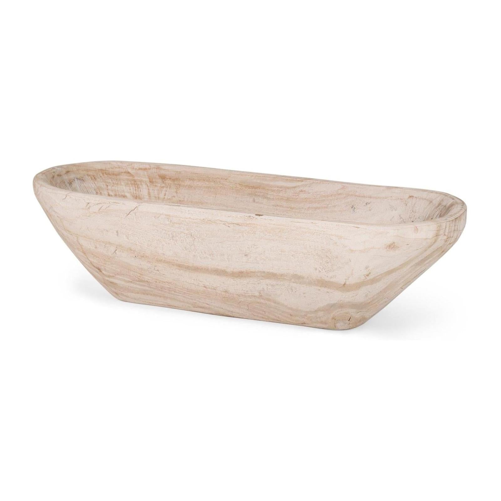 Mercana Athena Extra Large Oblong Reclaimed Wood Bowl