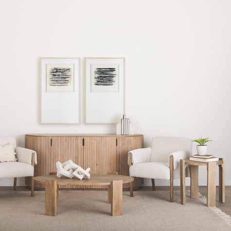 Mercana Terra Wood Fluted Sideboard