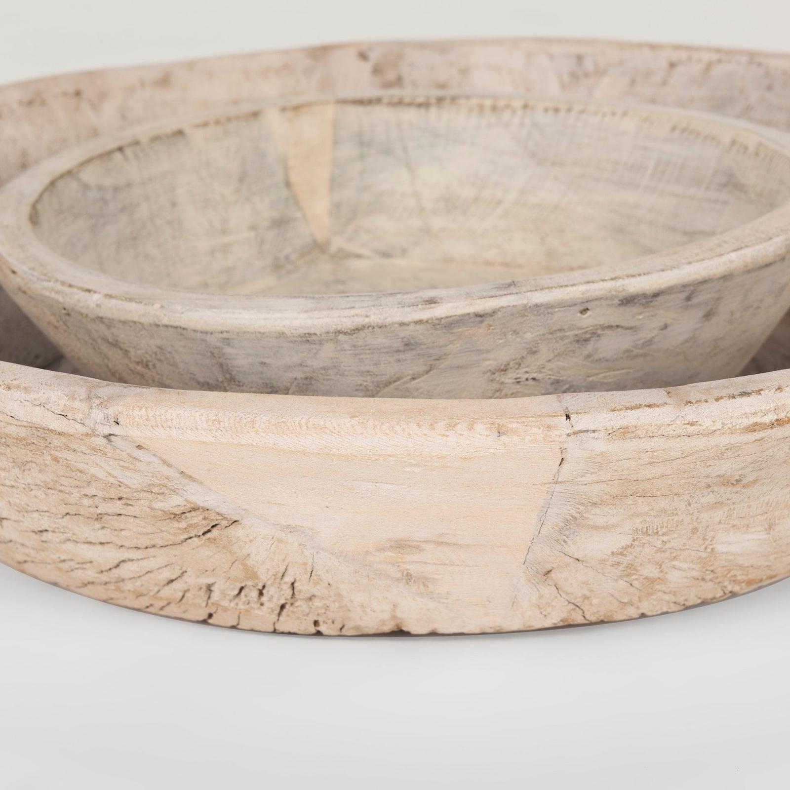 Mercana Nikita Large Reclaimed Wood Bowls- Set of 2