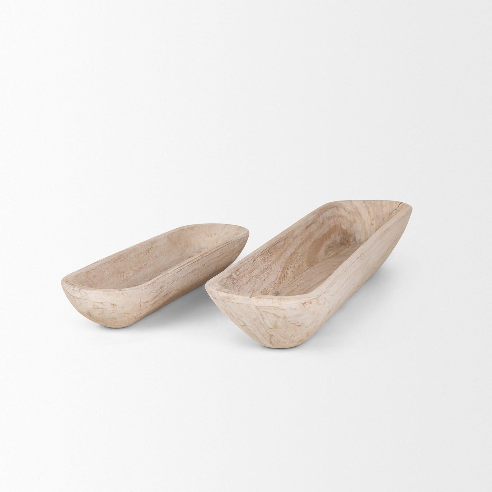 Mercana Athena Extra Large Reclaimed Wood Trays - Set of 2