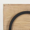Mercana Jadine Beige Wood w/ Black Metal Arch Frames- Set of 2 Clearance