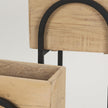 Mercana Jadine Beige Wood w/ Black Metal Arch Frames- Set of 2 Clearance