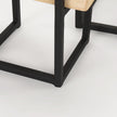 Mercana Jadine Beige Wood w/ Black Metal Arch Frames- Set of 2 Clearance