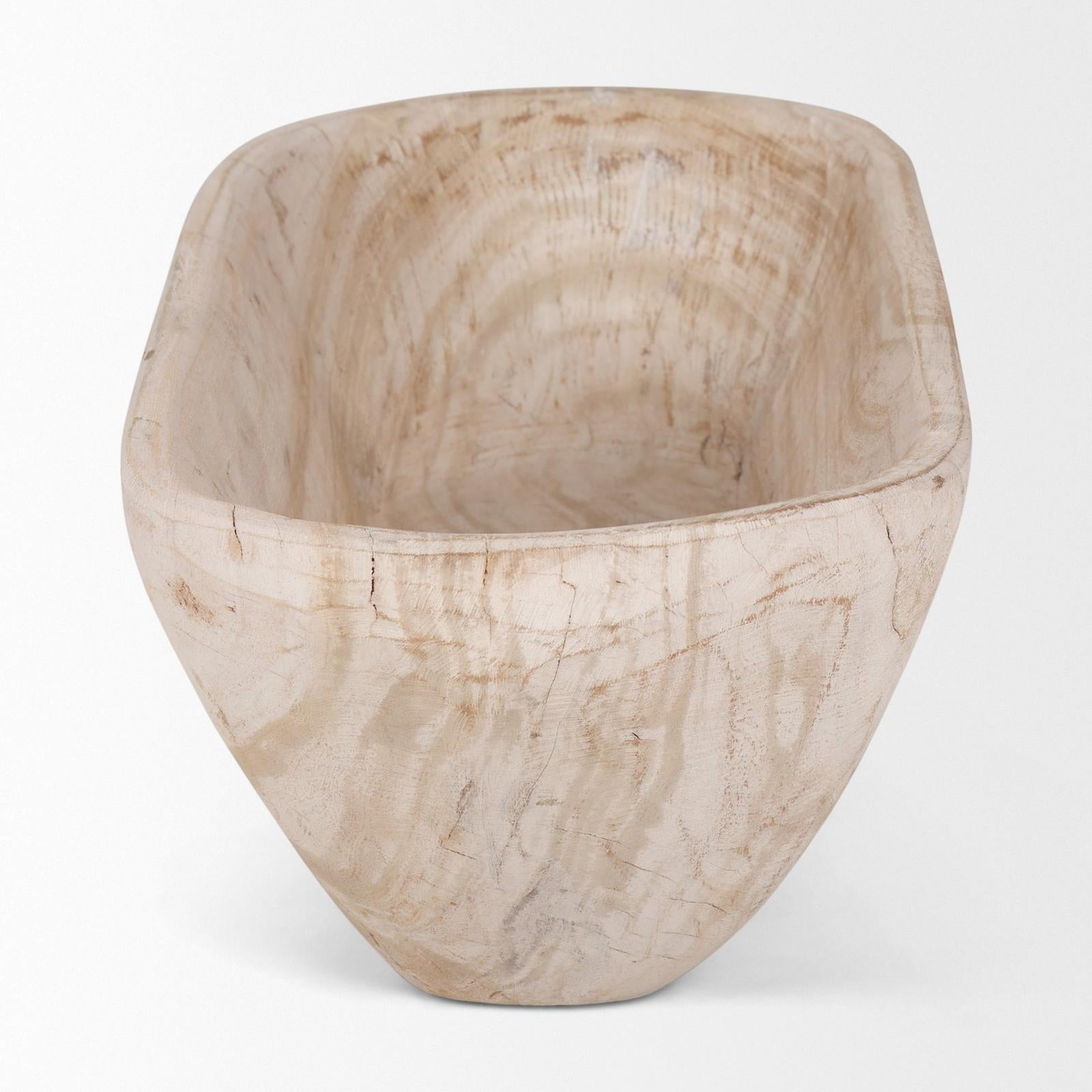 Mercana Athena Extra Large Oblong Reclaimed Wood Bowl
