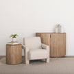 Mercana Sovereign Oatmeal Fully Upholstered Accent Chair Clearance