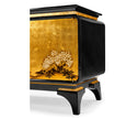 Jonathan Charles Modern Asian Smoky Black & Gold Cabinet ( 500171-AGF-BLG )