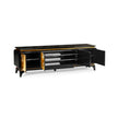 Jonathan Charles Modern Asian Smoky Black & Gold Cabinet ( 500171-AGF-BLG )