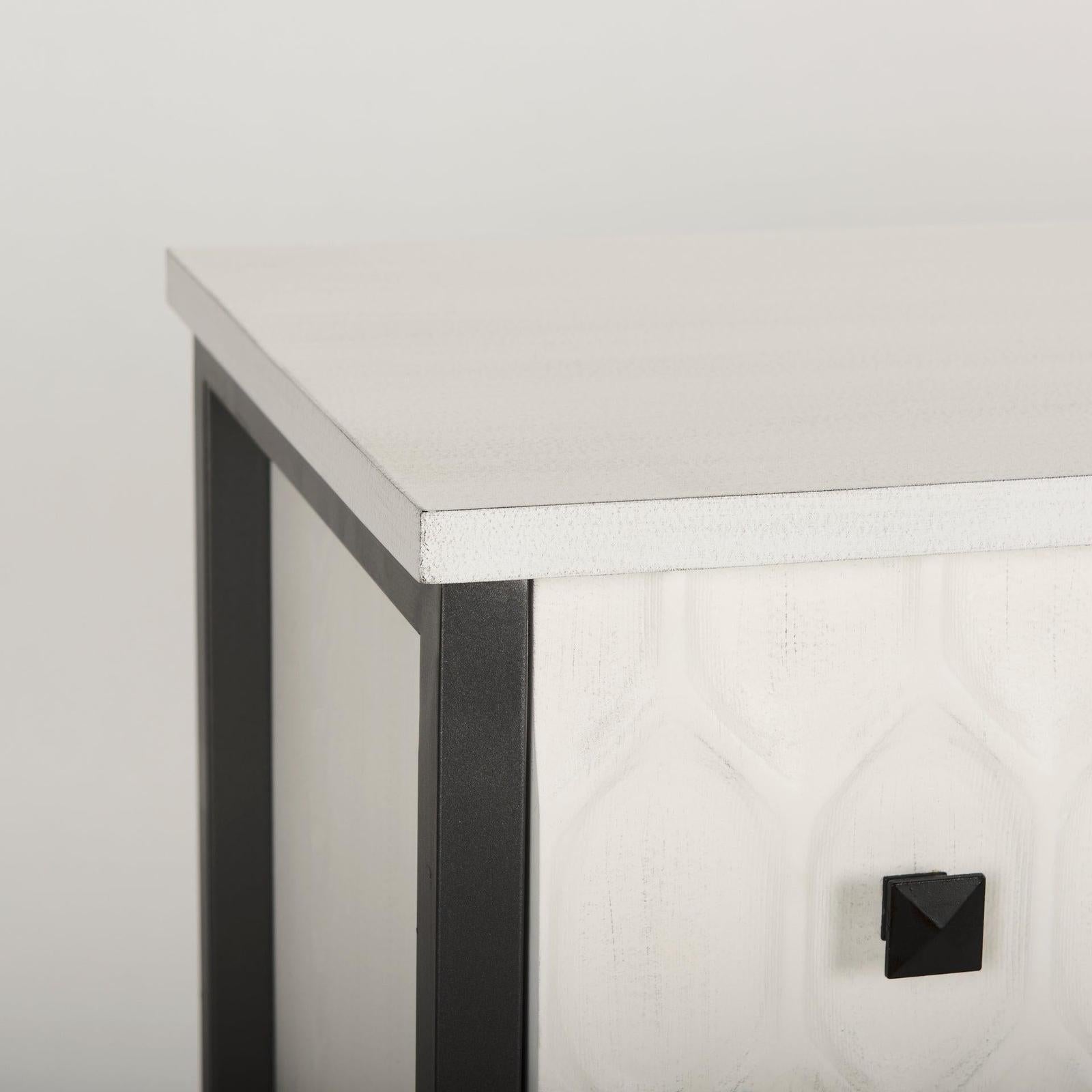 Mercana Savannah White Fir Veneer w/ Metal 6-Drawer Sideboard Clearance