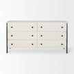 Mercana Savannah White Fir Veneer w/ Metal 6-Drawer Sideboard Clearance