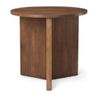 Mercana Enzo Fluted Wood Base Foyer Accent Table