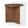 Mercana Enzo Fluted Wood Base Foyer Accent Table