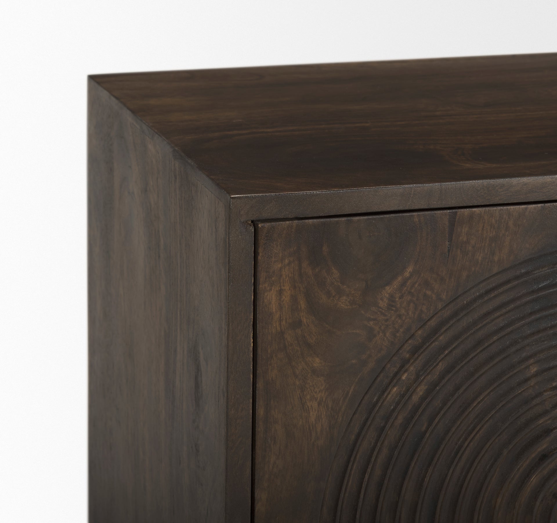 Mercana Tucker Wood w/ Carved Arch Pattern 2 Door Cabinet