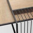 Mercana Miles Black Metal w/ Light Wood Nesting Coffee Table