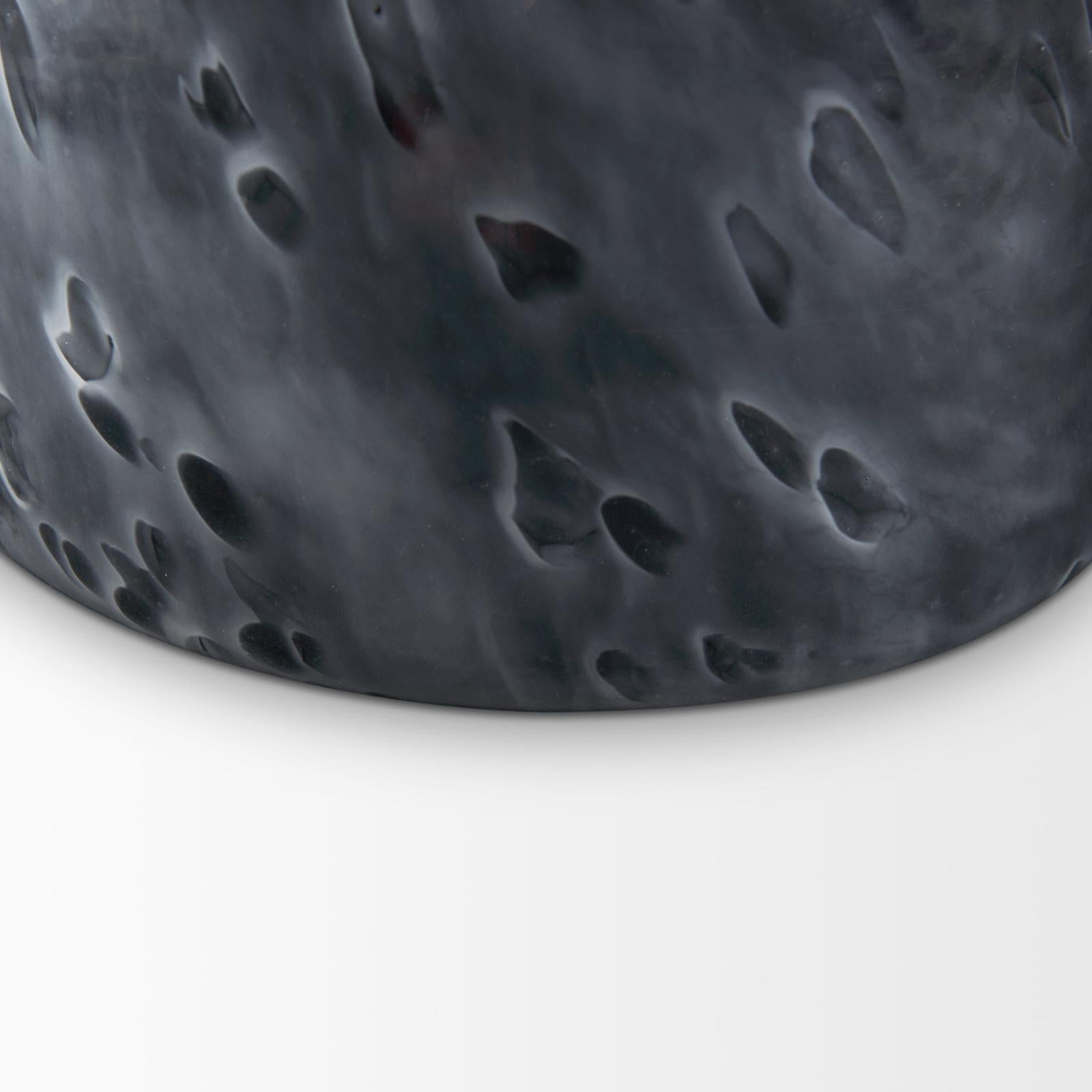 Mercana Masai Black Mottled Glass Vase