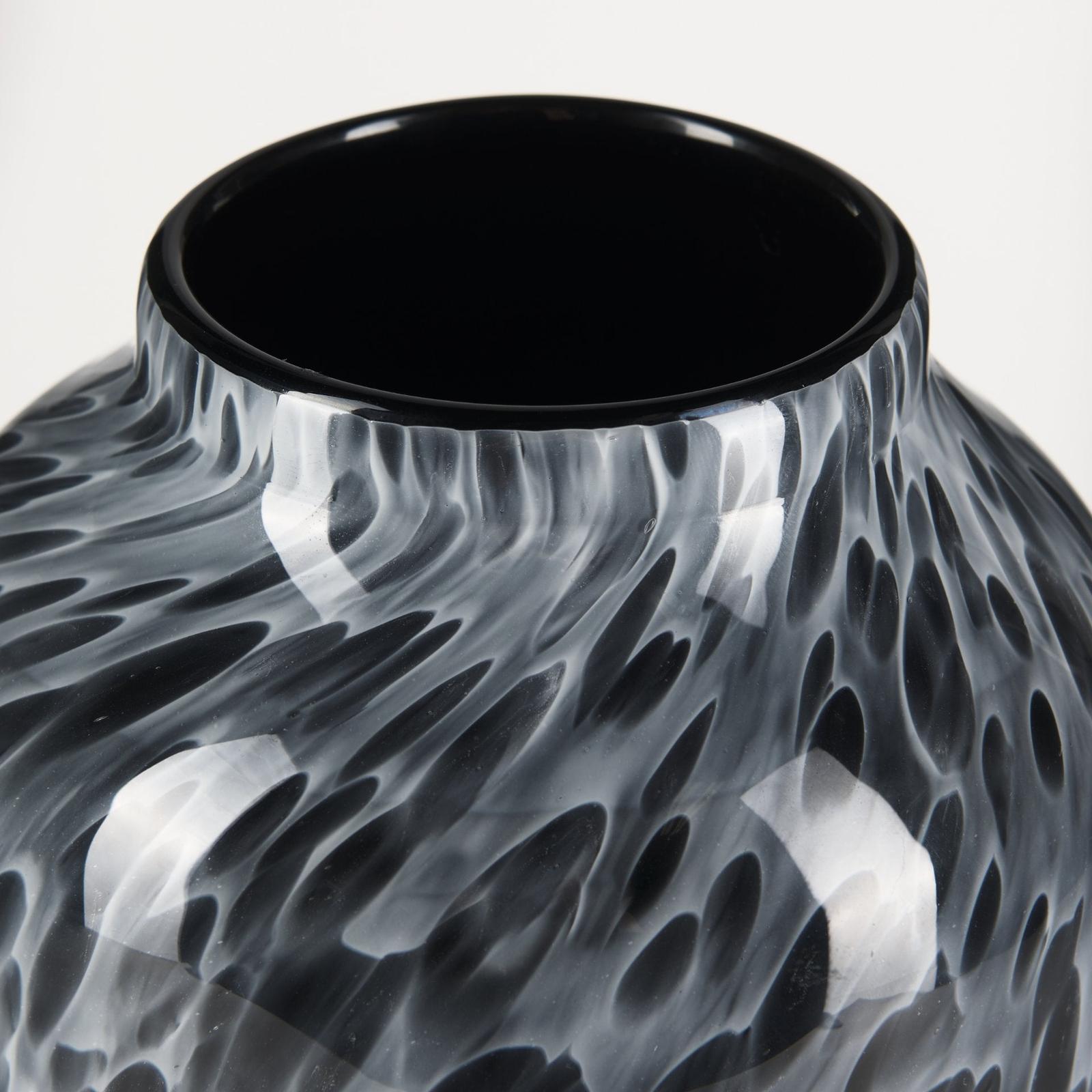 Mercana Masai Black Mottled Glass Vase
