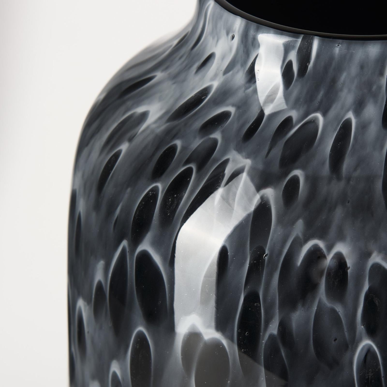 Mercana Masai Black Mottled Glass Vase