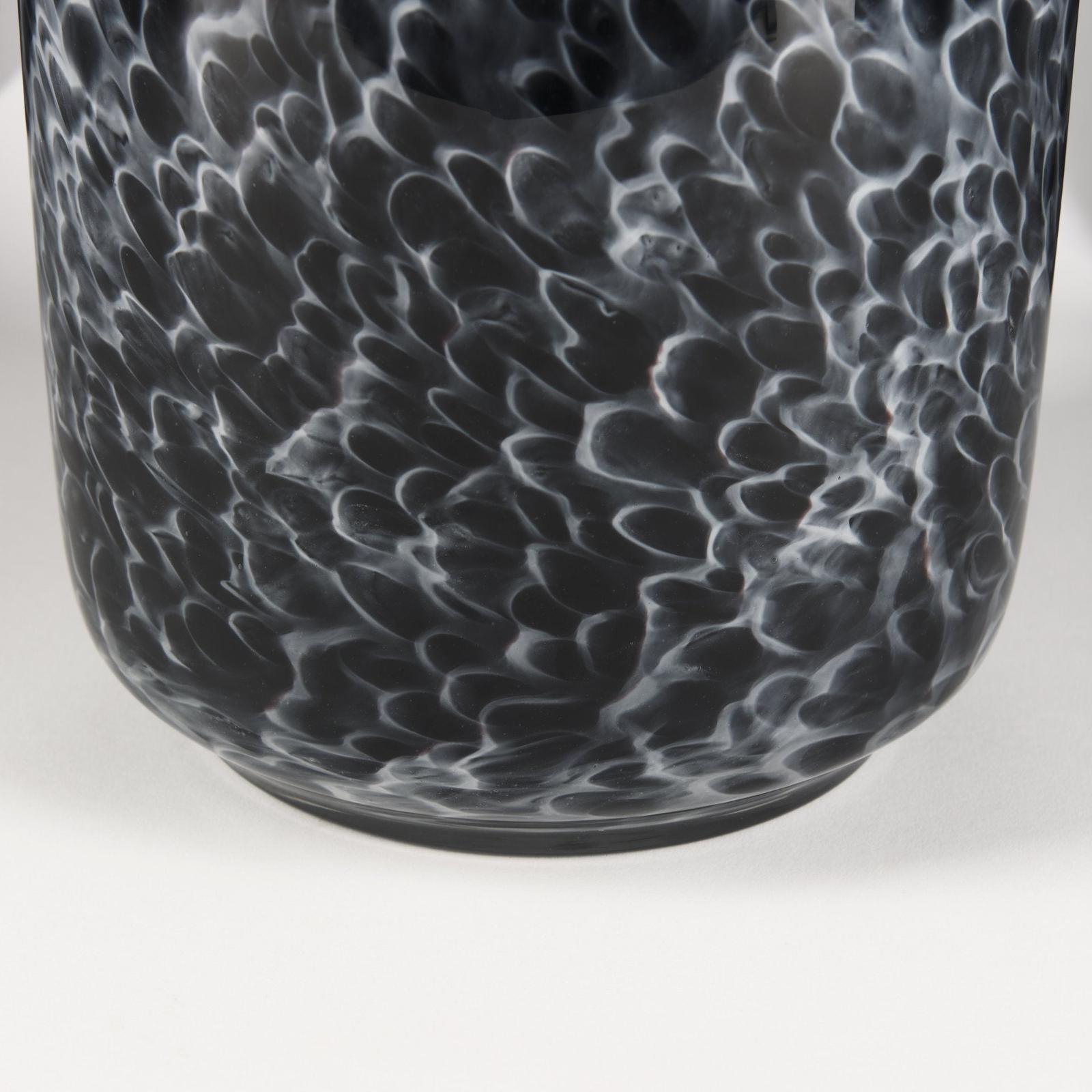 Mercana Masai Black Mottled Glass Vase