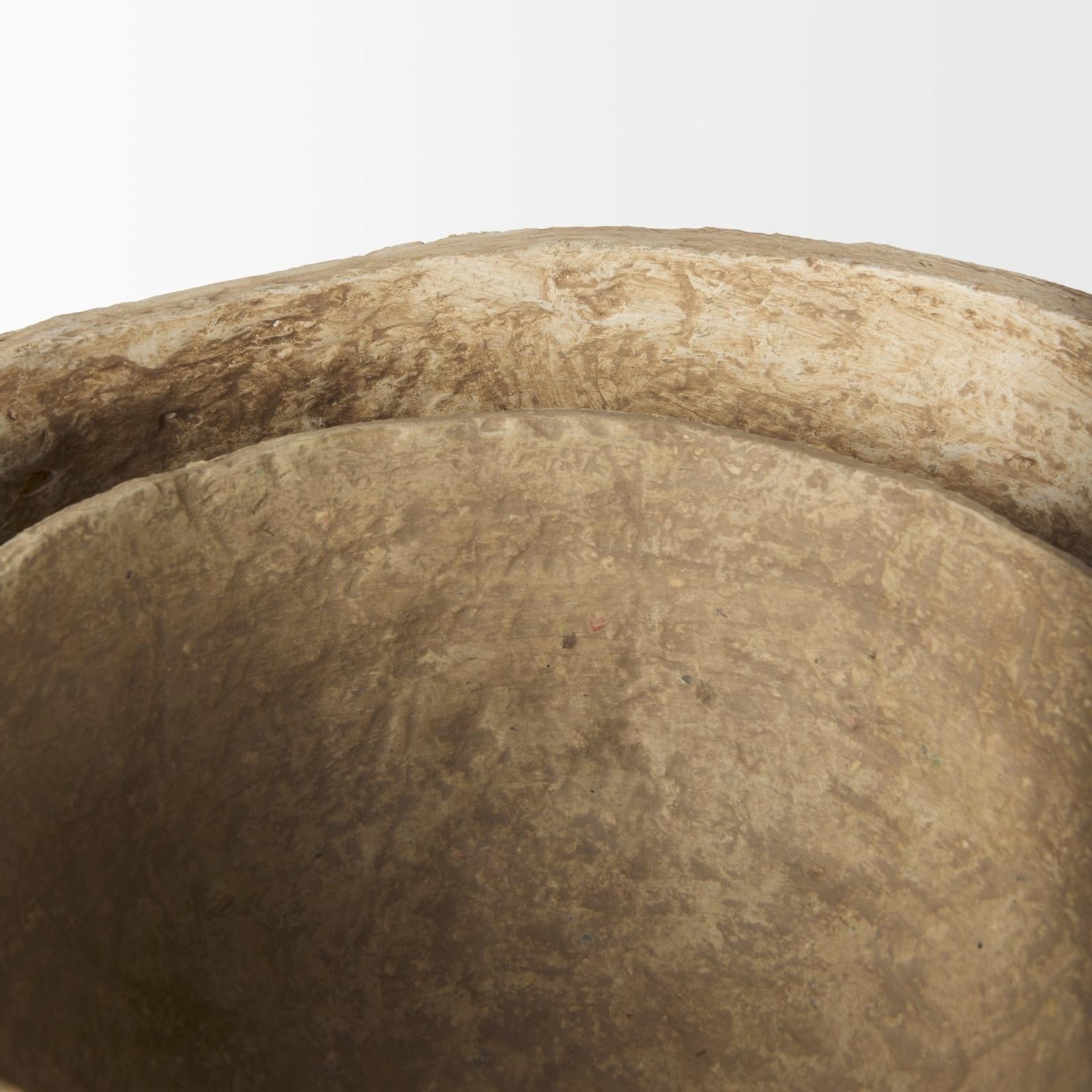 Mercana Sonam Beige Paper Mache Spiked Bowls- Set of 2