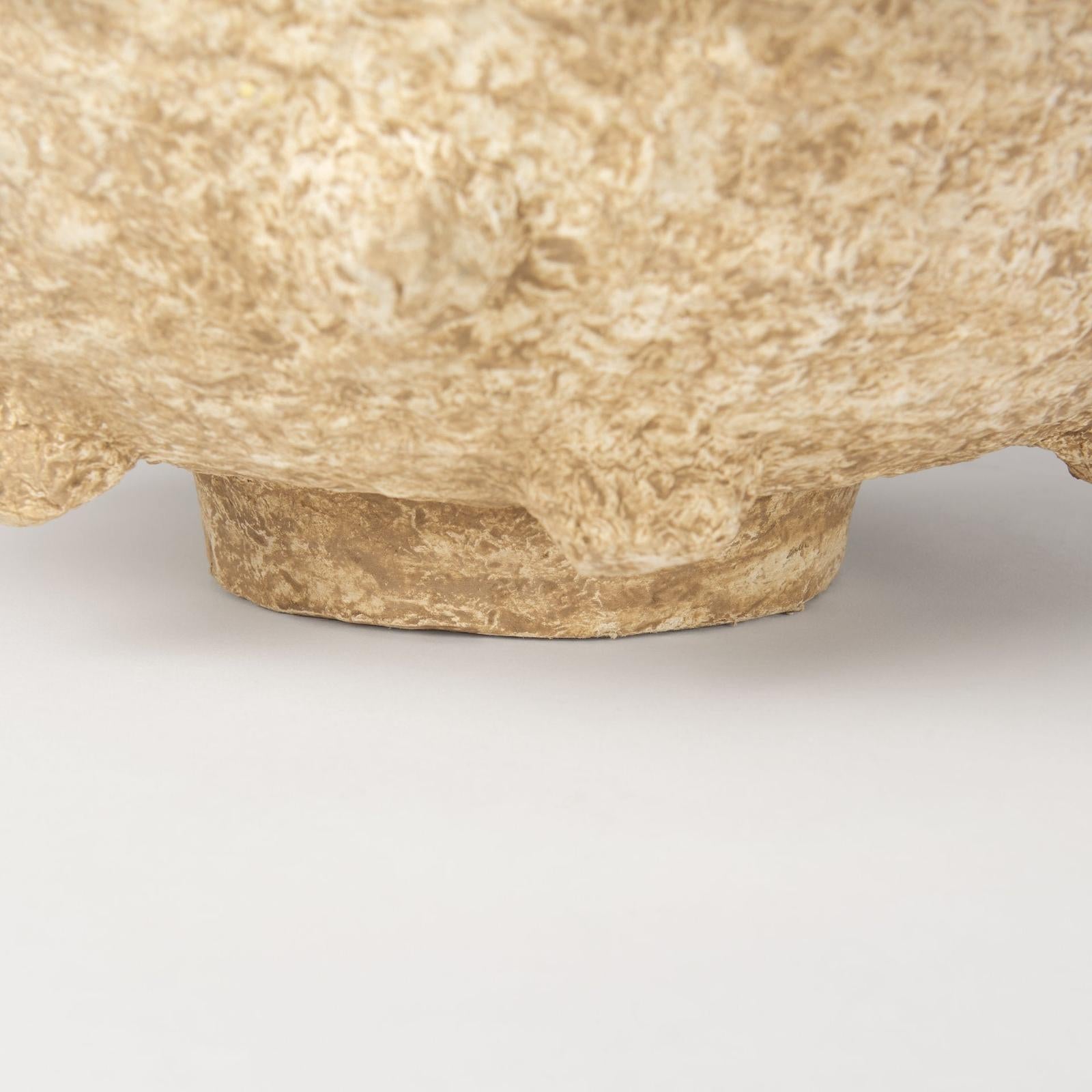 Mercana Sonam Beige Paper Mache Spiked Bowls- Set of 2