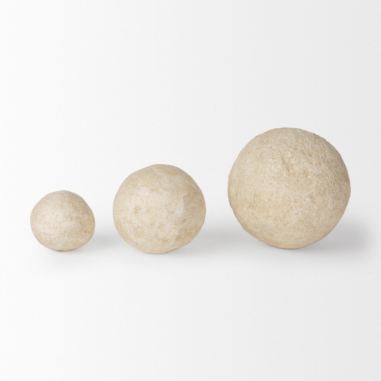 Mercana Sunita Paper Mache Orbs - Set of 3