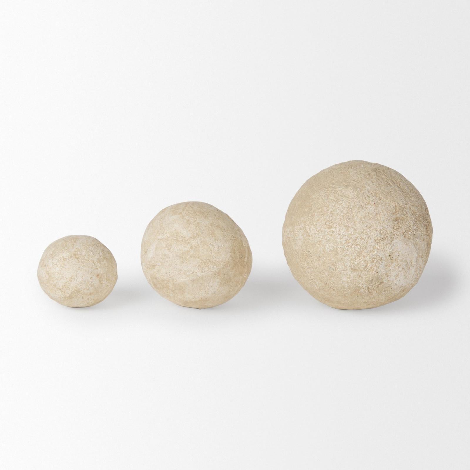 Mercana Sunita Paper Mache Orbs - Set of 3