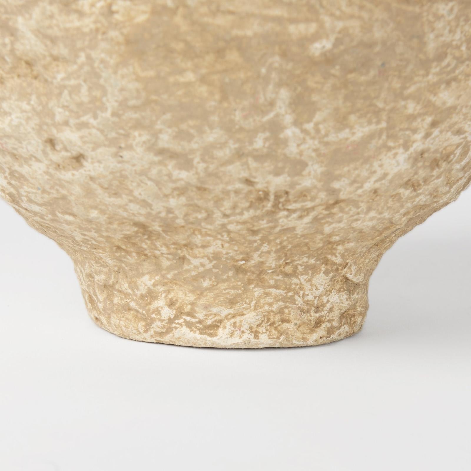 Mercana Ritu Beige Paper Mache Pot Vase