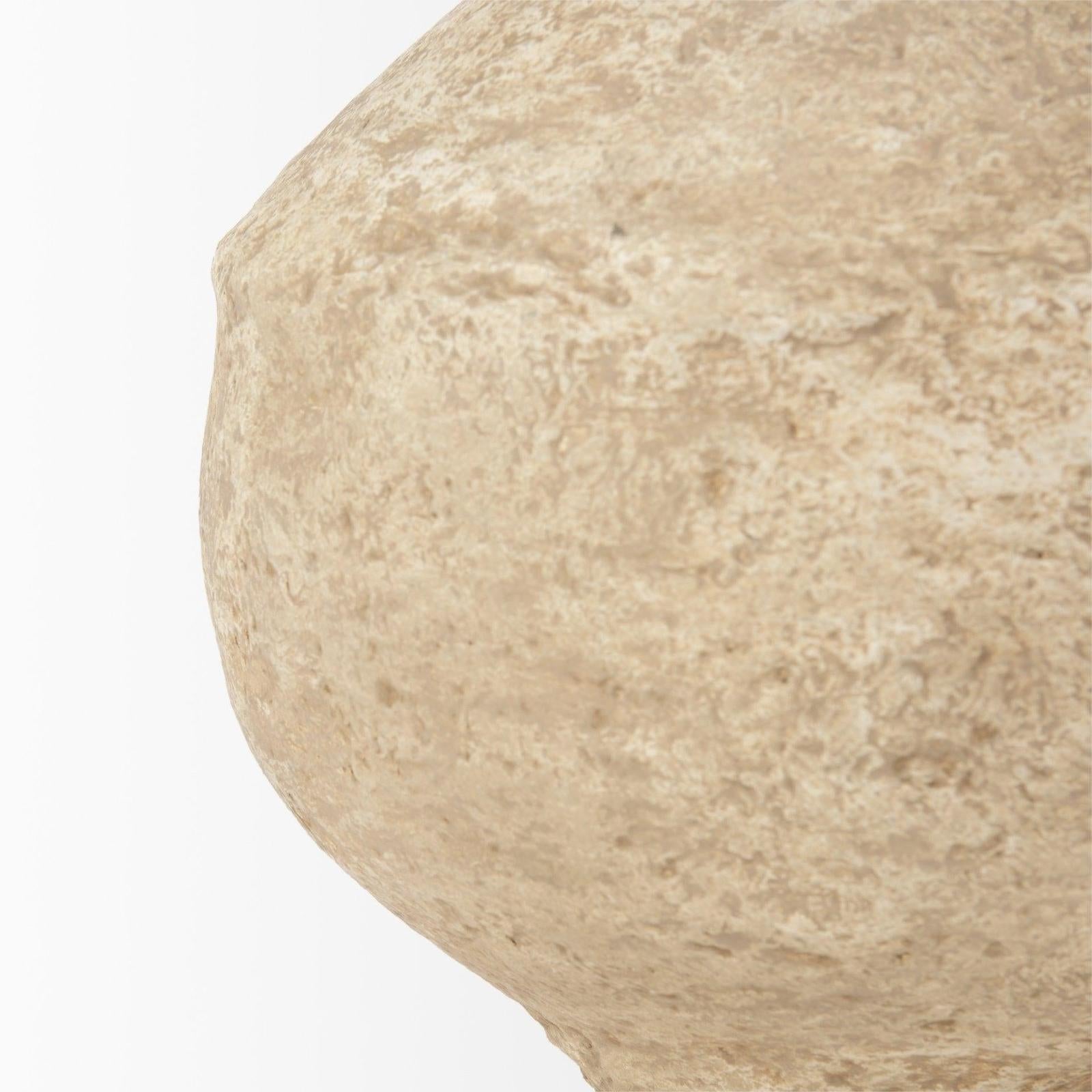 Mercana Ritu Beige Paper Mache Pot Vase