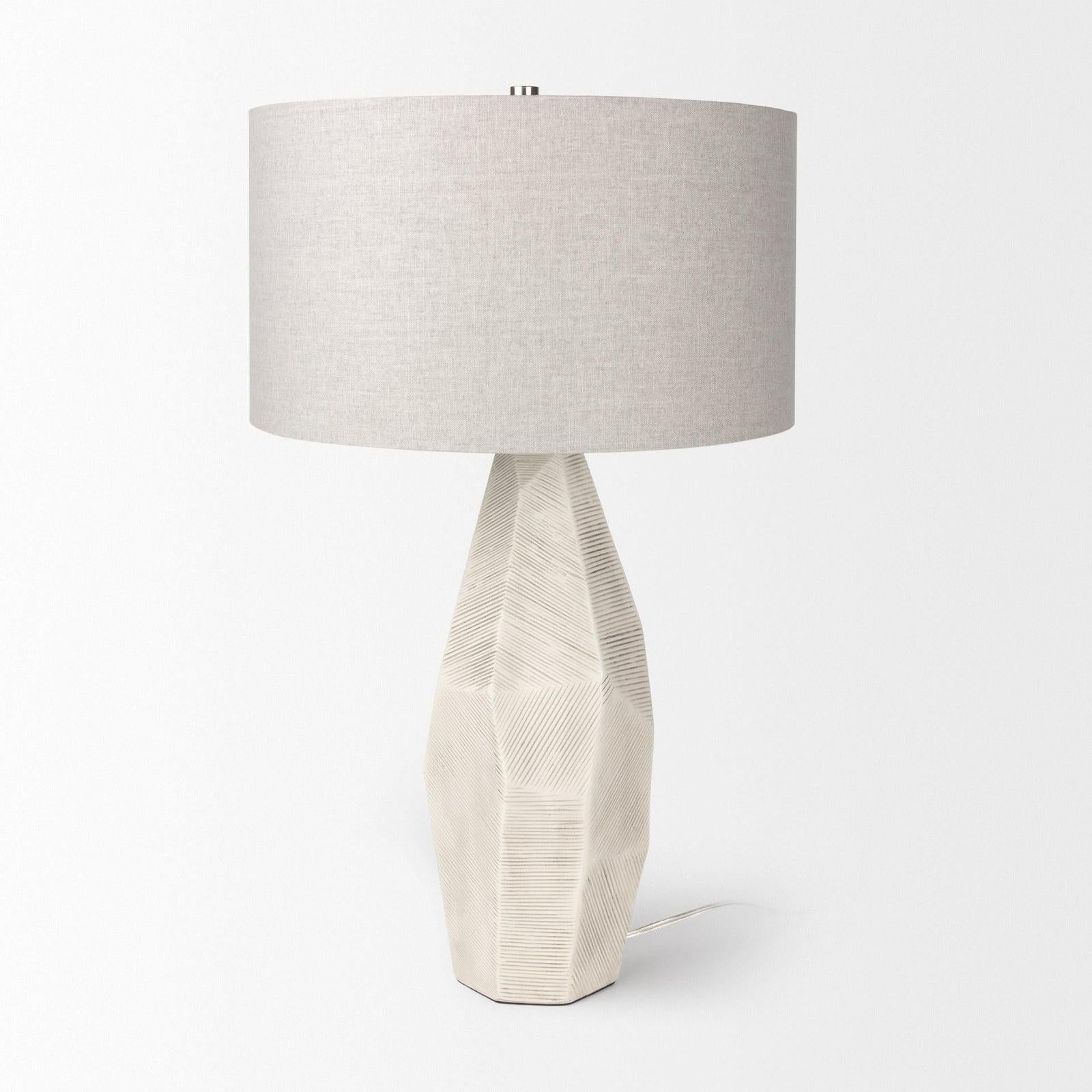 Mercana Piven Wash Textured Ceramic Table Lamp