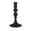 Mercana Haute Matte Black Blown Glass Candlestick