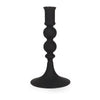 Mercana Haute Matte Black Blown Glass Candlestick