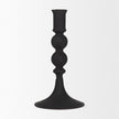Mercana Haute Matte Black Blown Glass Candlestick