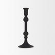 Mercana Haute Matte Black Blown Glass Candlestick