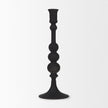 Mercana Haute Matte Black Blown Glass Candlestick