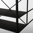Mercana Amika White Marble Top Black Metal Base Kitchen Island