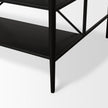 Mercana Amika White Marble Top Black Metal Base Kitchen Island