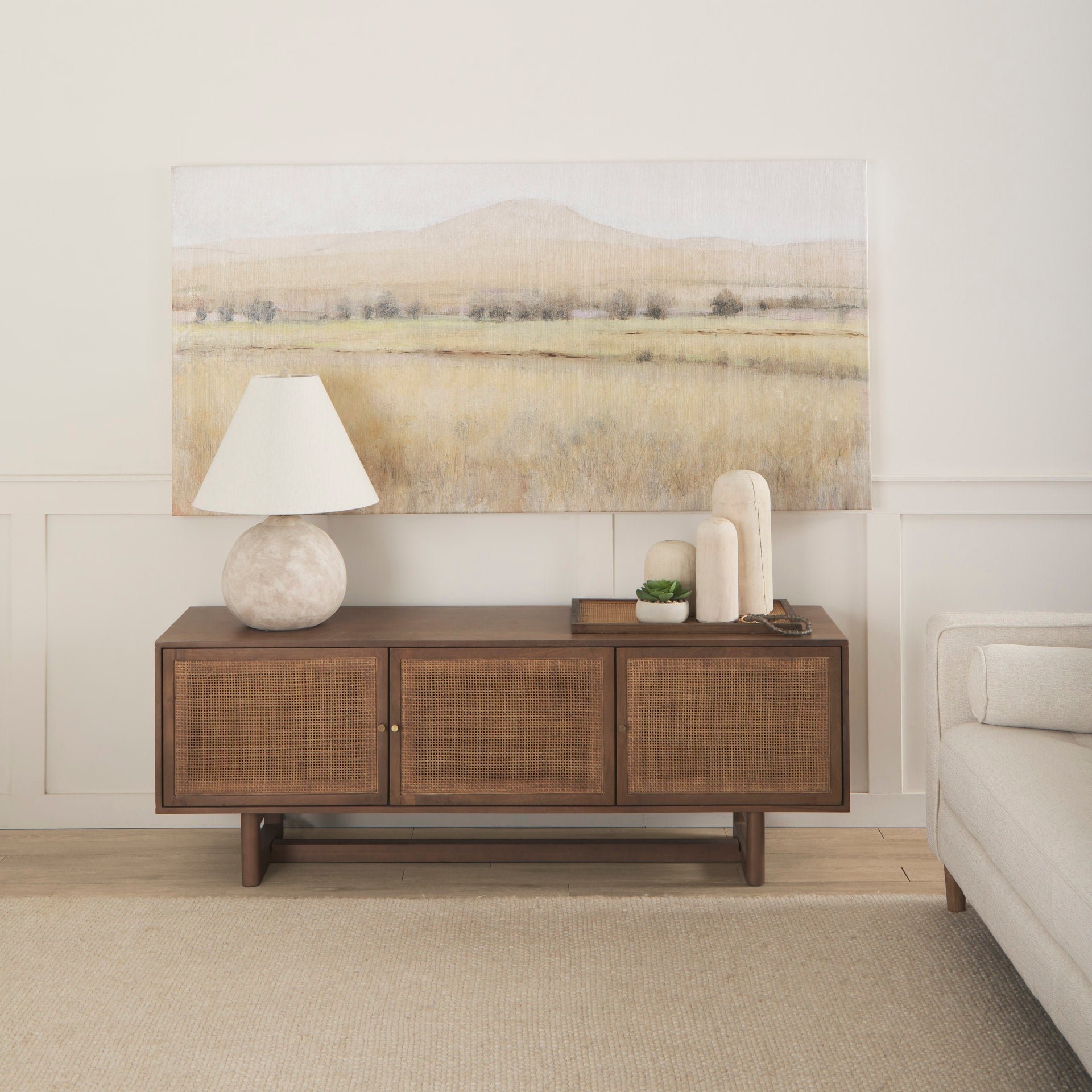 Mercana Mehdi Cream Ceramic Table Lamp