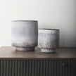 Mercana Squally Black/Brown Glass Ombre Textured Vase