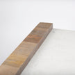Mercana Athens Light Brown Wood and White Marble Coffee Table Clearance