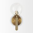 Mercana Britton Gold Metal w/ Clear Glass Globe 1-Light Wall Sconce Clearance