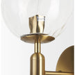 Mercana Britton Gold Metal w/ Clear Glass Globe 1-Light Wall Sconce Clearance