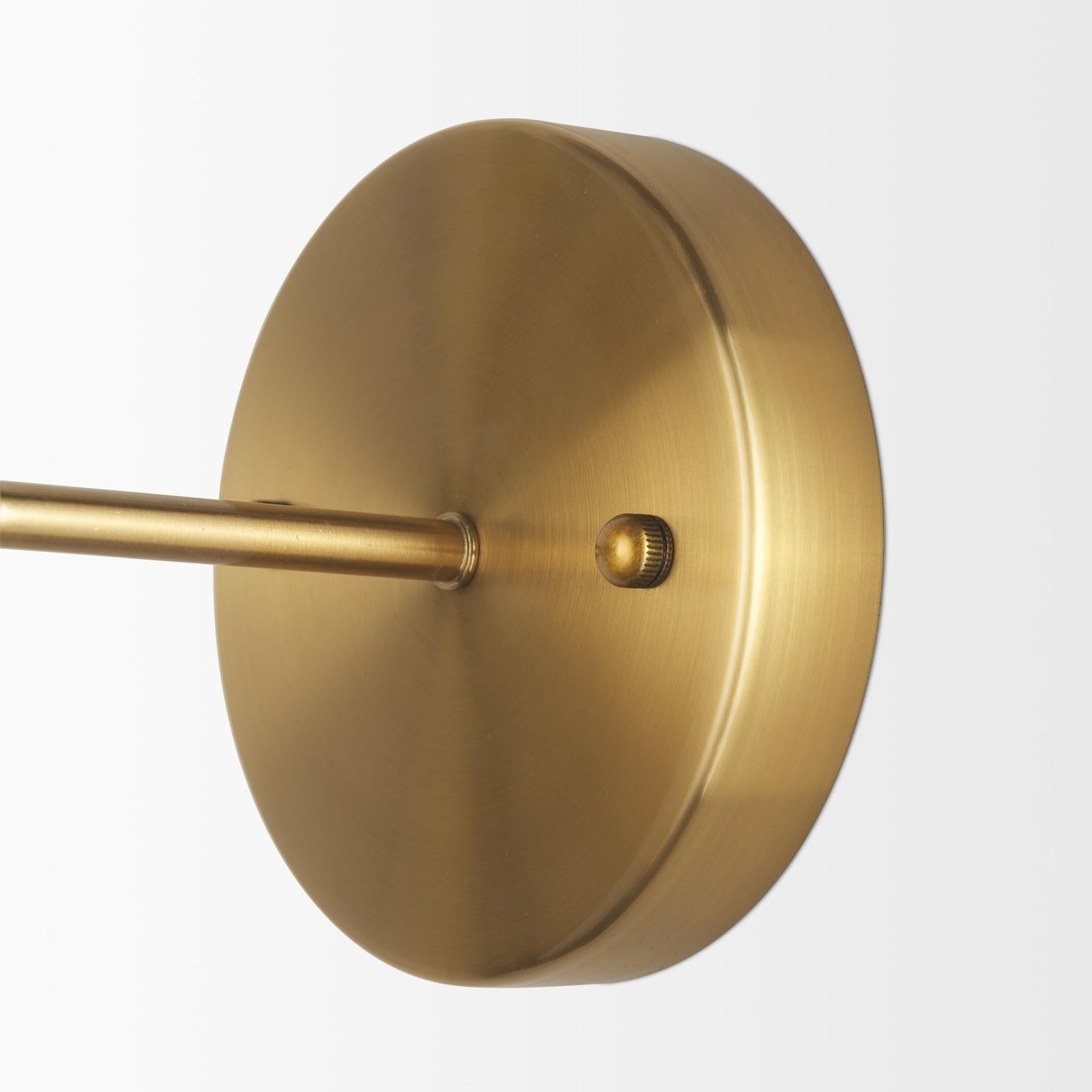Mercana Britton Gold Metal w/ Clear Glass Globe 1-Light Wall Sconce Clearance