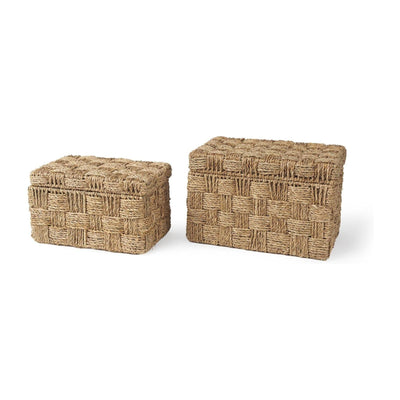 Mercana Hanalei Seagrass Boxes with Lids- Set of 2