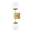 Mercana Edie Metal w/ Frosted Glass Globes 2-Light Wall Sconce Clearance