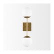 Mercana Edie Metal w/ Frosted Glass Globes 2-Light Wall Sconce Clearance
